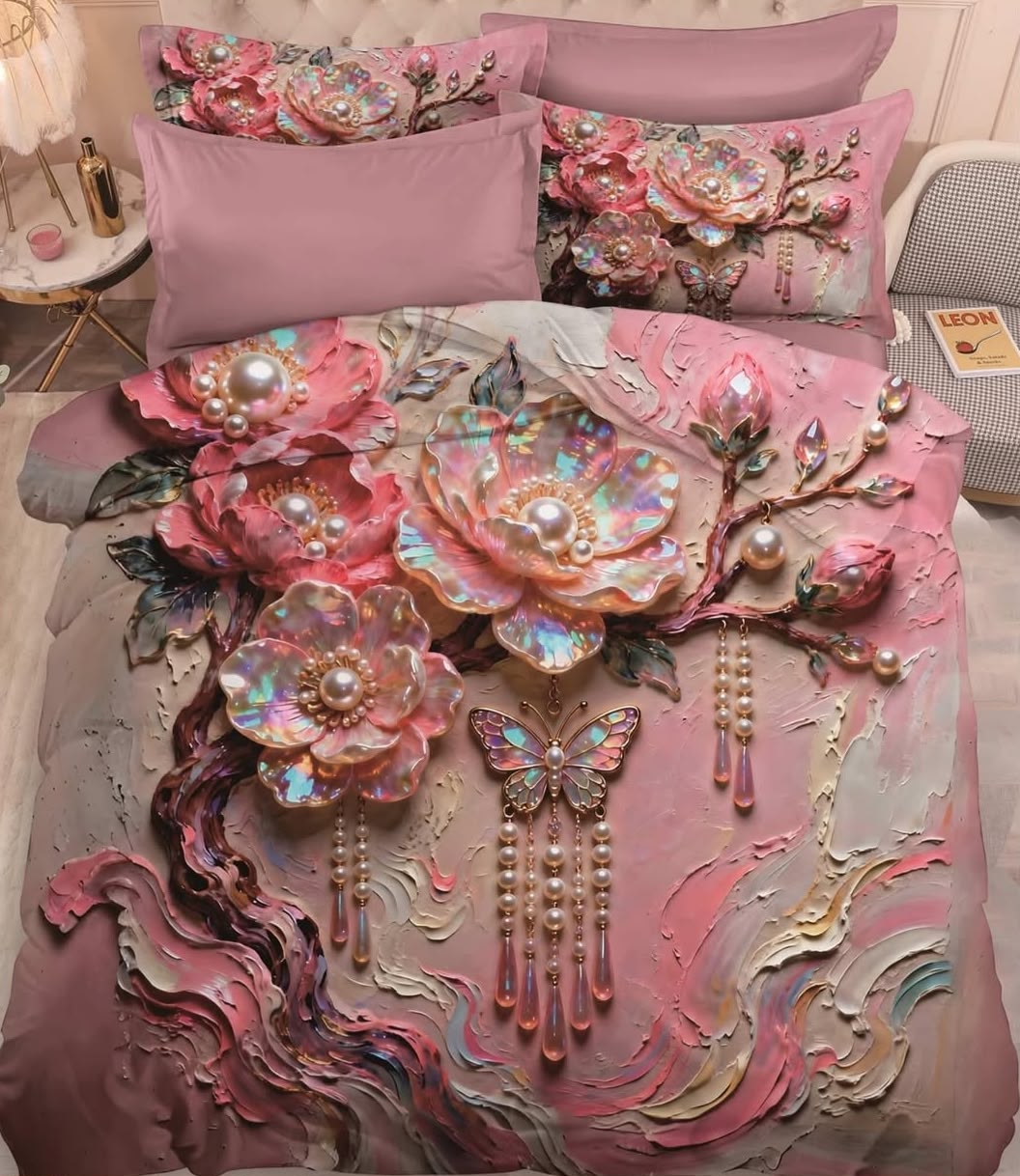 Premium Printed 5D Imported Bedsheet -HY32