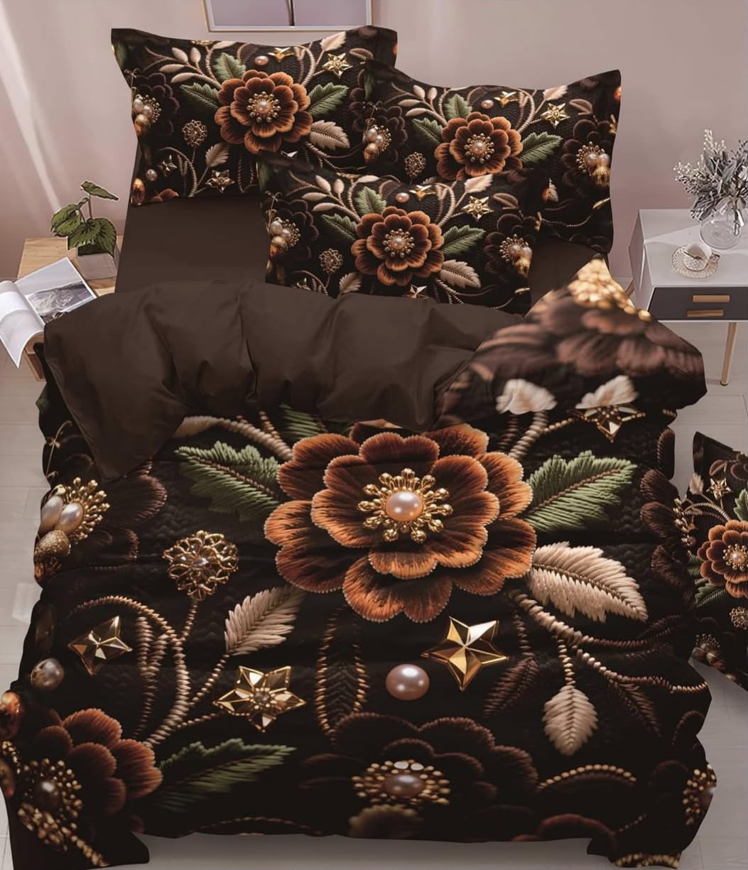 Premium Printed 5D Imported Bedsheet -HY34