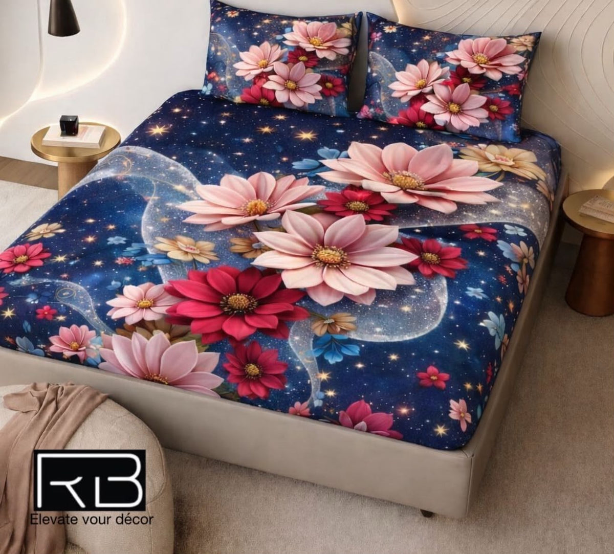 Premium Printed 5D Imported Bedsheet -HY50