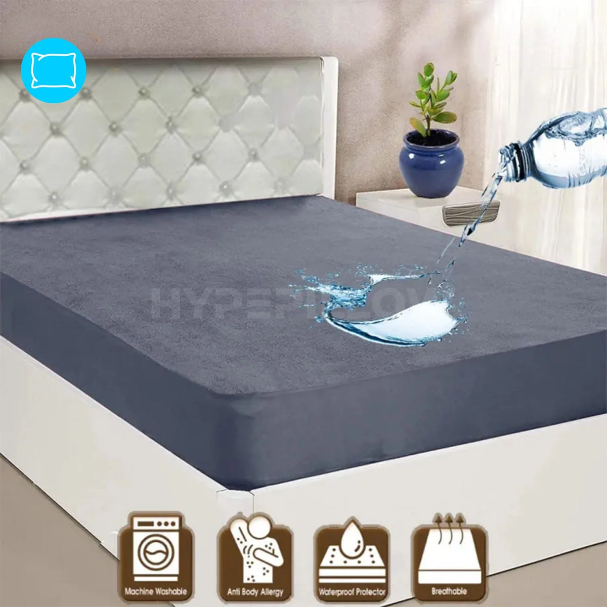 Terry Cotton Waterproof Mattress Protector