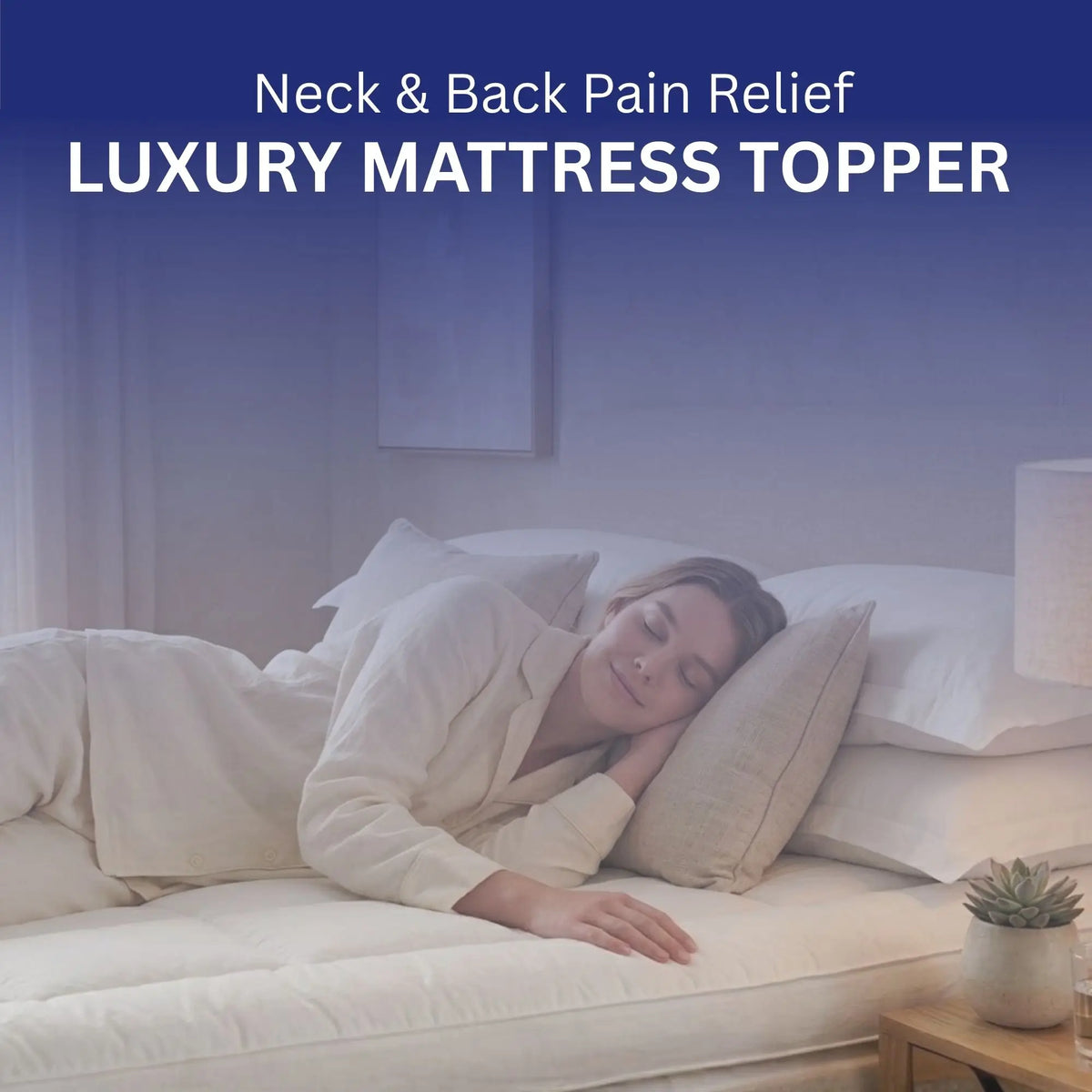 Pressure Relief Mattress Topper – 1000 GSM Hotel Comfort