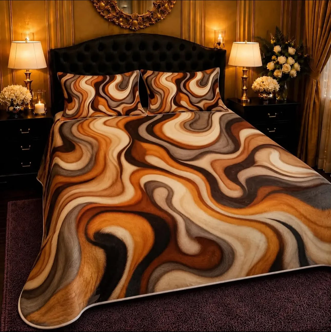 Premium Printed 5D Imported Bedsheet -HY05