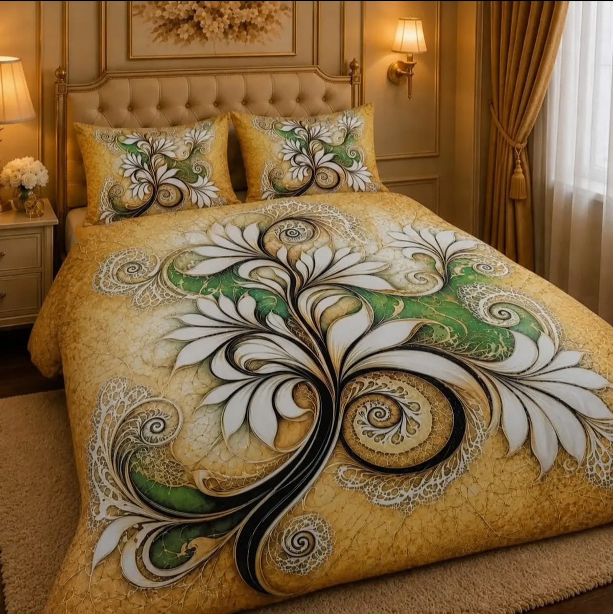 Premium Printed 5D Imported Bedsheet -HY09