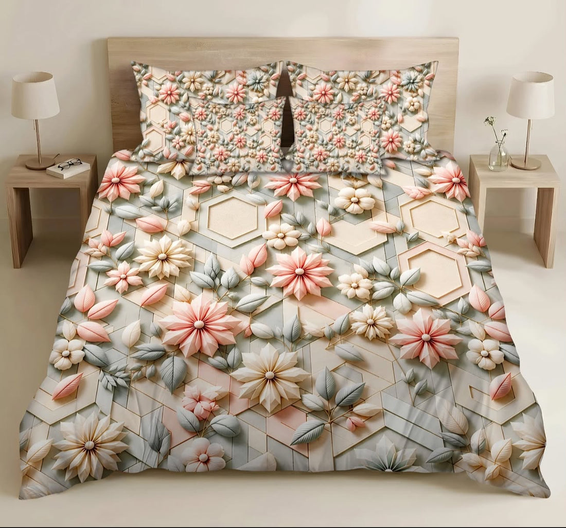 Premium Printed 5D Imported Bedsheet -HY23