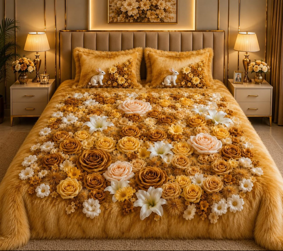 Premium Printed 5D Imported Bedsheet -HY01