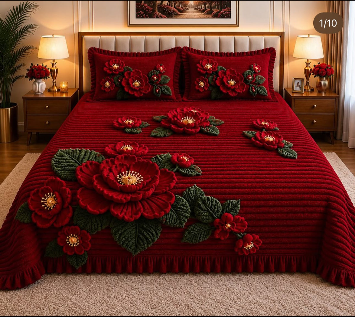 Premium Printed 5D Imported Bedsheet -HY04