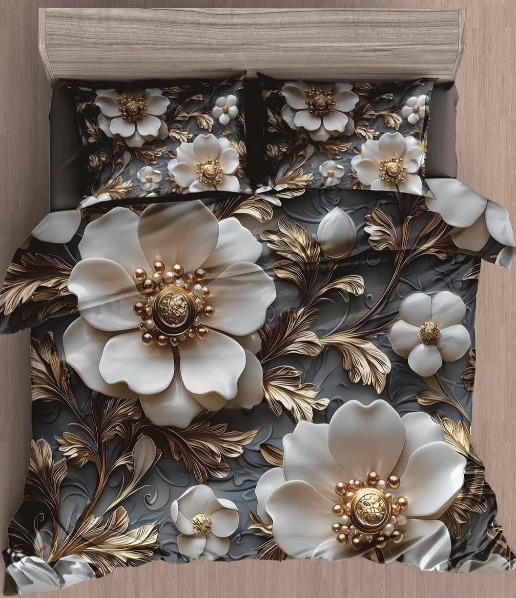 Premium Printed 5D Imported Bedsheet -HY36