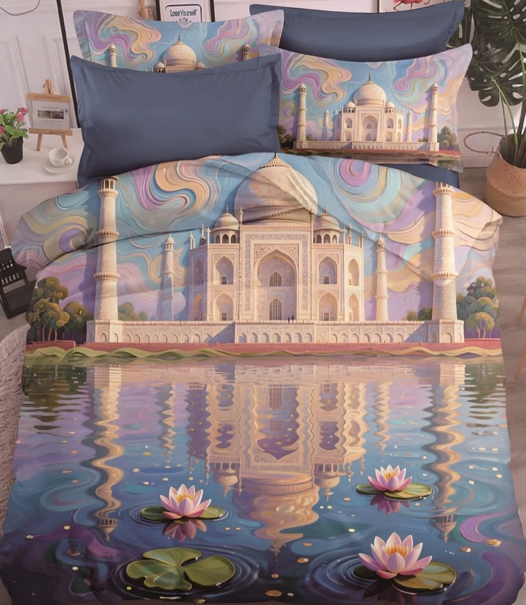 Premium Printed 5D Imported Bedsheet -HY38