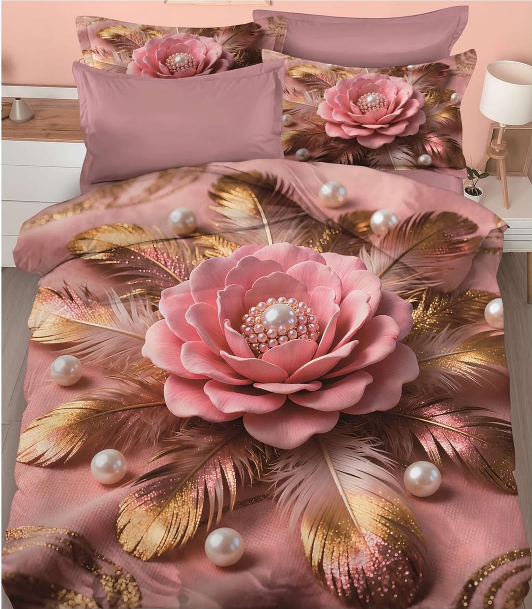Premium Printed 5D Imported Bedsheet -HY40