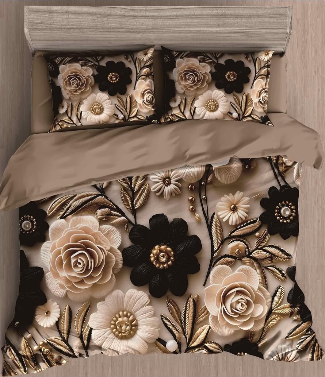 Premium Printed 5D Imported Bedsheet -HY43