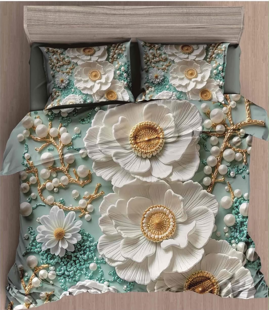 Premium Printed 5D Imported Bedsheet -HY46