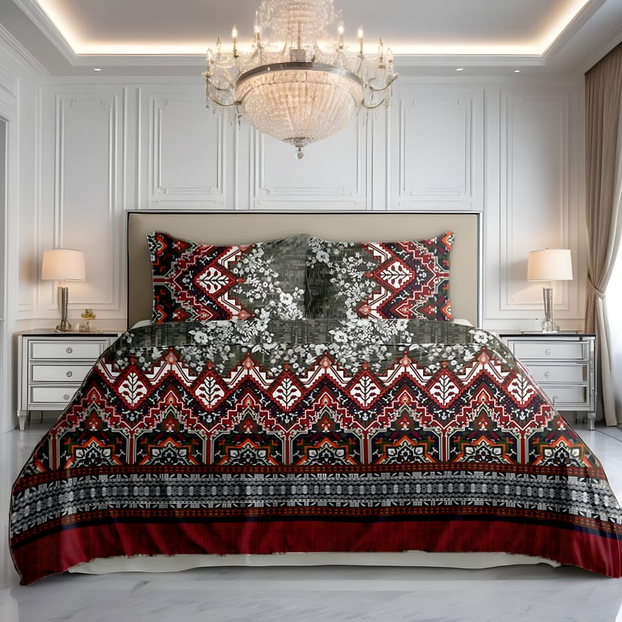 Elegant Printed Bedsheet